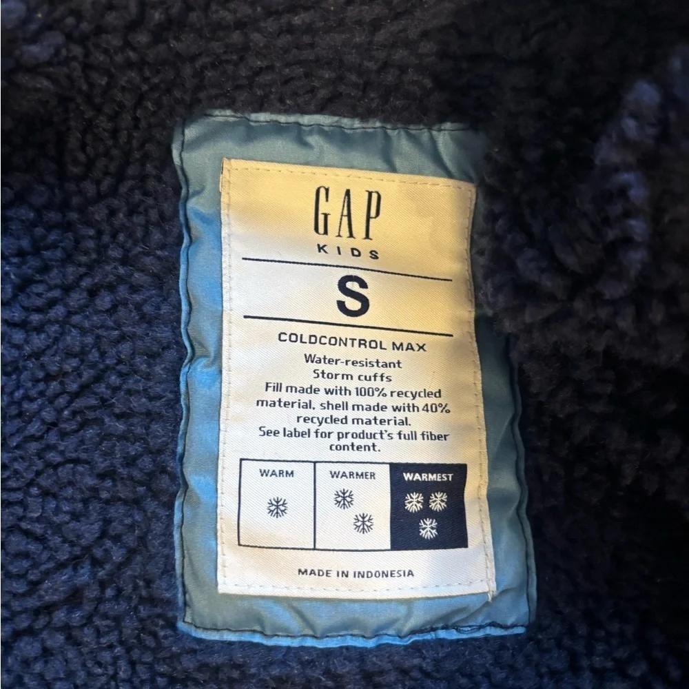 GAP Kids Navy and Blue Ombré Puffer Jacket